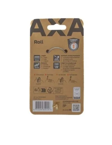 Kabelslot Axa Roll 75/1.6 - zwart