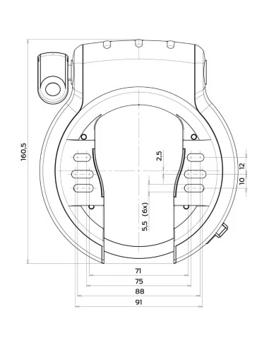 Ringslot Axa Defender - zwart/zilver