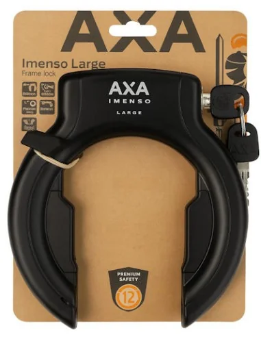 Ringslot Axa Imenso Large Retractable - zwart