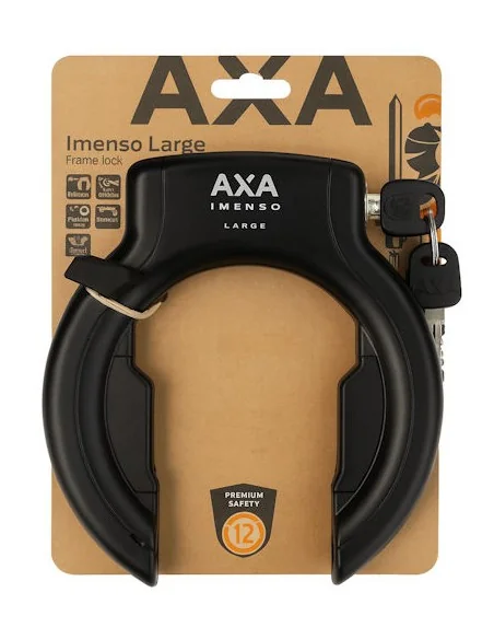 Ringslot Axa Imenso Large Retractable - zwart