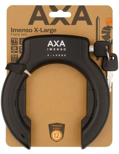 Ringslot Axa Imenso X Large Retractable - zwart