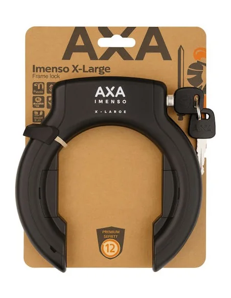 Ringslot Axa Imenso X Large Retractable - zwart