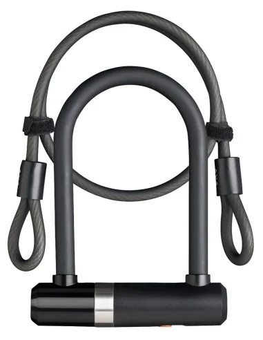 Beugelslot Axa Newton Mini + kabel 100/8 - zwart