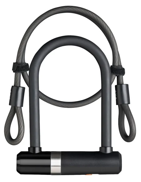 Beugelslot Axa Newton Mini + kabel 100/8 - zwart