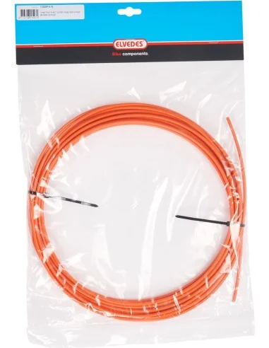 Buitenkabel (rem) Elvedes met teflon voering ø4,9mm - 10 meter op rol - oranje