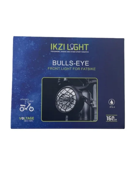 Fatbike koplamp IKZILIGHT Bulls-Eye - zwart