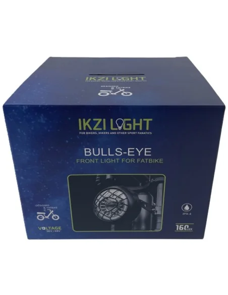 Fatbike koplamp IKZILIGHT Bulls-Eye - zwart