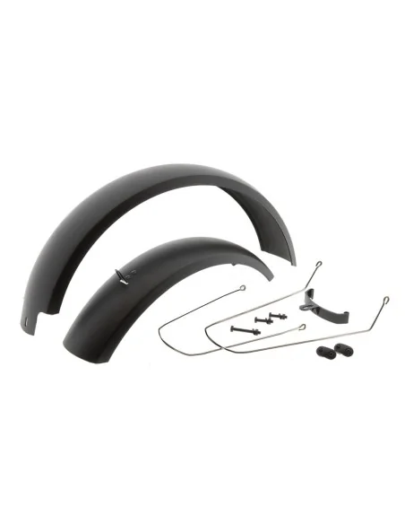 Spatbord set Mirage 20 Fatbike incl. bevestiging - zwart