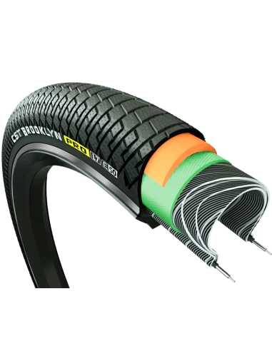 Buitenband CST Brooklyn Pro Cargo 20 x 2.15 / 55-406 - zwart met reflectie