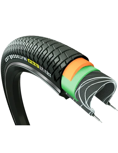 Buitenband CST Brooklyn Pro Cargo 26 x 2.15 / 55-559 - zwart met reflectie