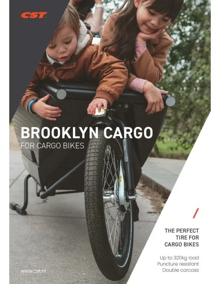 Buitenband CST Brooklyn Pro Cargo (Babboe) 26 x 2.15 / 55-559 - zwart met reflectie