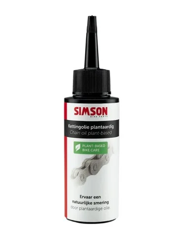 Kettingolie Simson plantaardig - zwart/rood