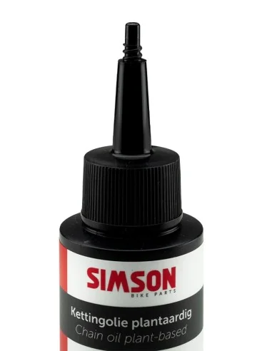 Kettingolie Simson plantaardig - zwart/rood