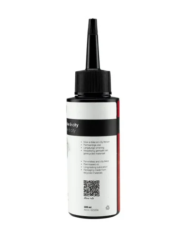 Kettingolie Simson plantaardig voor E-bike & city bike - zwart/rood