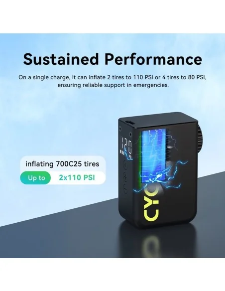 Elektrische accupomp Cycplus AS2 Ultra - zwart