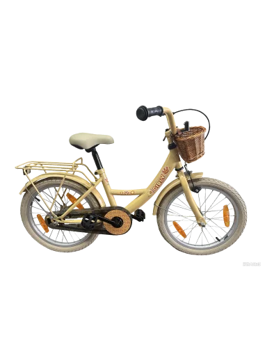 Kinderfiets Bikefun Girly 18 inch - met mandje en remnaaf - Goud