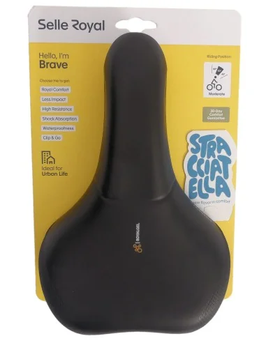 Fietszadel Selle Royal Brave Moderate 60° - zwart