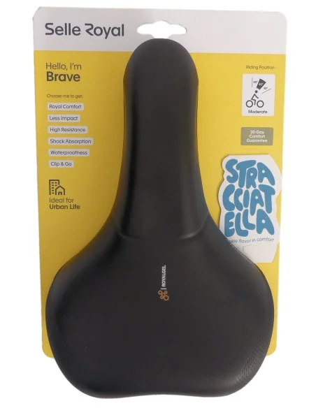 Fietszadel Selle Royal Brave Moderate 60° - zwart