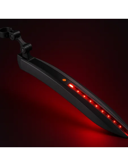 Mirage achterspatbord op zadelpen met QR en LED-strip 24-29 inch