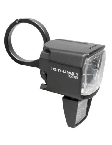 Koplamp Trelock LS 930 Lighthammer 130 lux voor E-bike incl. stuur adapter - zwart