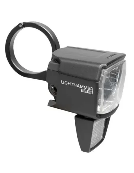 Koplamp Trelock LS 930 Lighthammer 130 lux voor E-bike incl. stuur adapter - zwart