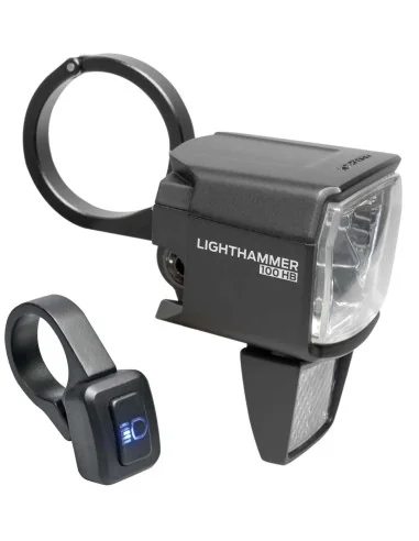 Koplamp LS 890 Lighthammer 100 voor E-bike incl. stuur adapter - zwart