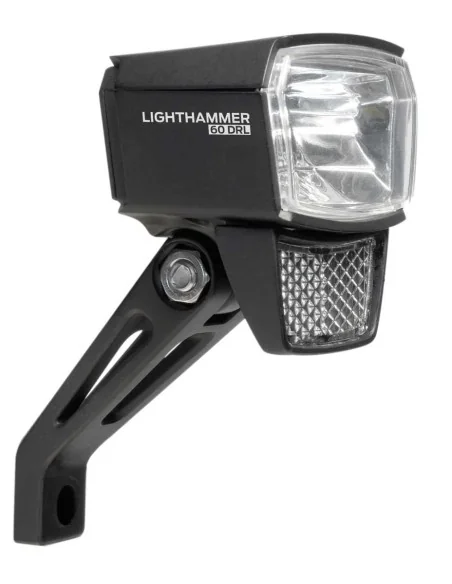 Koplamp Trelock LS 805-T Lighthammer 80 Lux voor dynamo - zwart