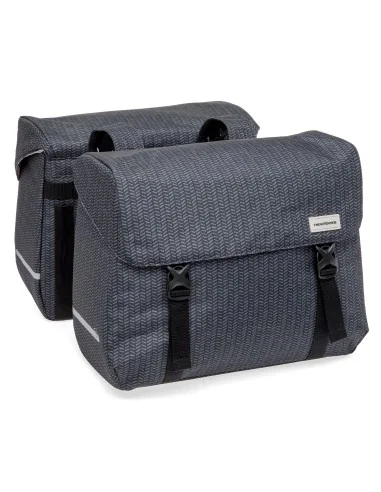 Dubbele fietstas New Looxs Mondi Joy Double - 38 liter - 39 x 18 x 32 cm (2x) - Nima Black