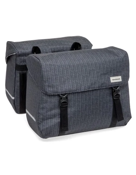 Dubbele fietstas New Looxs Mondi Joy Double - 38 liter - 39 x 18 x 32 cm (2x) - Nima Black