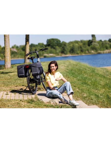 Dubbele fietstas New Looxs Mondi Joy Double - 38 liter - 39 x 18 x 32 cm (2x) - Nima Black