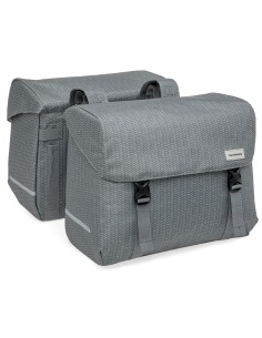 Dubbele fietstas New Looxs Mondi Joy Double - 38 liter - 39 x 18 x 32 cm (2x) - Nima Grey