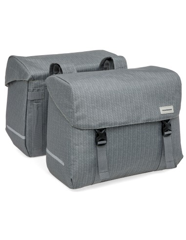 Dubbele fietstas New Looxs Mondi Joy Double - 38 liter - 39 x 18 x 32 cm (2x) - Nima Grey
