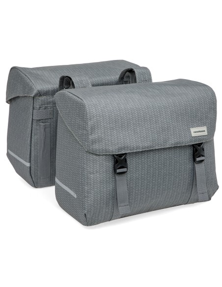 Dubbele fietstas New Looxs Mondi Joy Double - 38 liter - 39 x 18 x 32 cm (2x) - Nima Grey