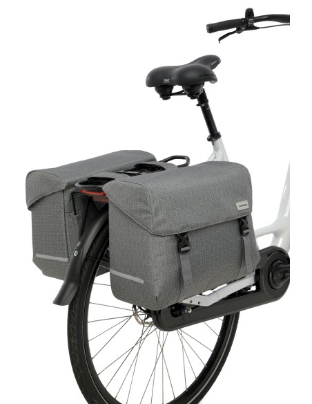 Dubbele fietstas New Looxs Mondi Joy Double - 38 liter - 39 x 18 x 32 cm (2x) - Nima Grey