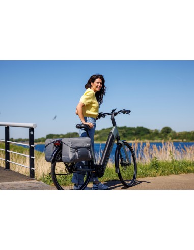 Dubbele fietstas New Looxs Mondi Joy Double - 38 liter - 39 x 18 x 32 cm (2x) - Nima Grey