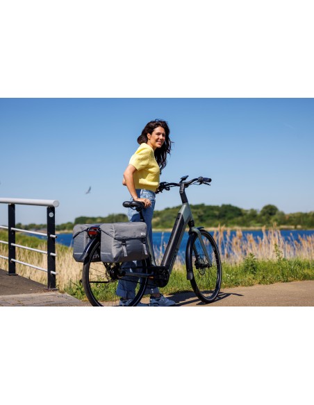 Dubbele fietstas New Looxs Mondi Joy Double - 38 liter - 39 x 18 x 32 cm (2x) - Nima Grey