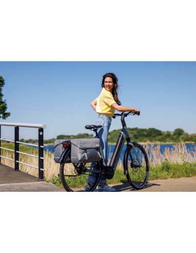 Dubbele fietstas New Looxs Mondi Joy Double - 38 liter - 39 x 18 x 32 cm (2x) - Nima Grey