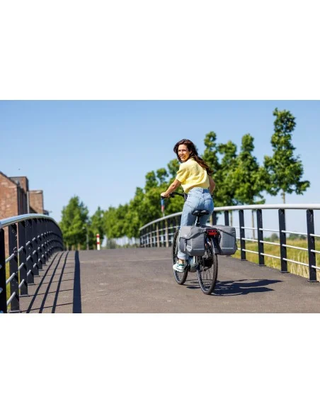 Dubbele fietstas New Looxs Mondi Joy Double - 38 liter - 39 x 18 x 32 cm (2x) - Nima Grey