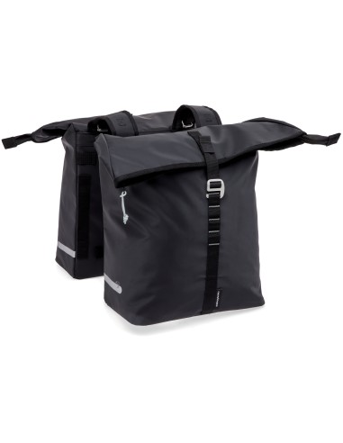 Dubbele fietstas New Looxs Cantos Bag Double - 36 liter - 30 x 16 x 36 cm (2x) - Black