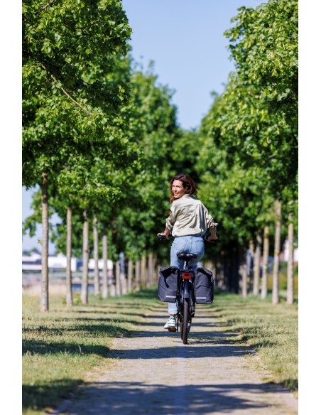 Dubbele fietstas New Looxs Cantos Bag Double MIK 2.0 - 36 liter - 30 x 16 x 36 cm (2x) - Black