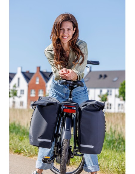 Dubbele fietstas New Looxs Cantos Bag Double MIK 2.0 - 36 liter - 30 x 16 x 36 cm (2x) - Black