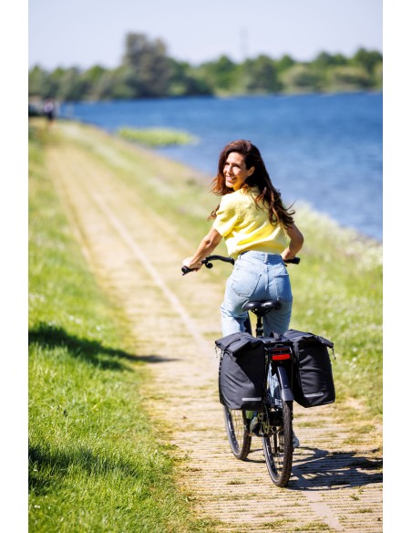 Dubbele fietstas New Looxs Cantos Bag Double MIK 2.0 - 36 liter - 30 x 16 x 36 cm (2x) - Black