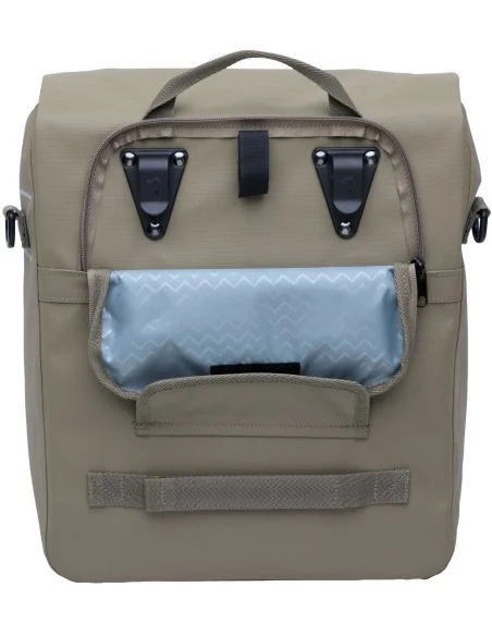 Enkele fietstas New Looxs Leeds Single - 19 liter - 33 x 18 x 38 cm - Taupe