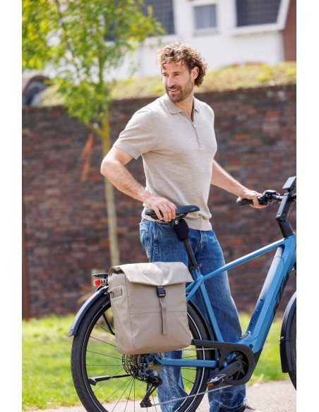 Enkele fietstas New Looxs Leeds Single - 19 liter - 33 x 18 x 38 cm - Taupe