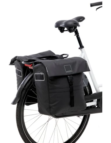 Dubbele fietstas New Looxs Leeds Double - 38 liter - 33 x 18 x 38 cm (2x) - Black
