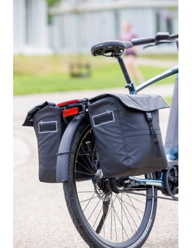 Dubbele fietstas New Looxs Leeds Double - 38 liter - 33 x 18 x 38 cm (2x) - Black