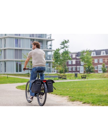 Dubbele fietstas New Looxs Leeds Double - 38 liter - 33 x 18 x 38 cm (2x) - Black