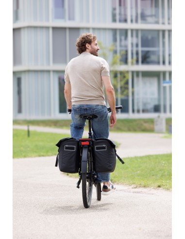 Dubbele fietstas New Looxs Leeds Double - 38 liter - 33 x 18 x 38 cm (2x) - Black