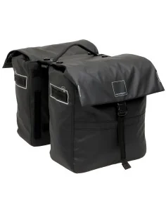 Dubbele fietstas New Looxs Leeds Double MIK 2.0 - 38 liter - 33 x 18 x 38 cm (2x) - Black