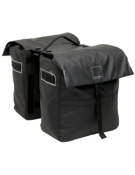 Dubbele fietstas New Looxs Leeds Double MIK 2.0 - 38 liter - 33 x 18 x 38 cm (2x) - Black